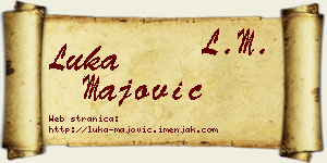 Luka Majović vizit kartica